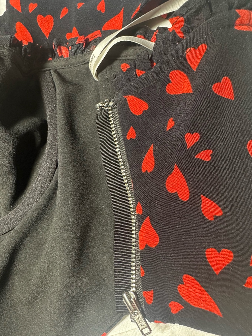 Htf Lovers + Friends Stacy Kimmy Heart Corset Bustier Crop Top Medium Black Red - Picture 3 of 17
